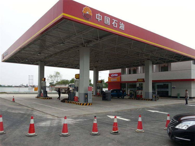 松原加油站钢结构网架案例20